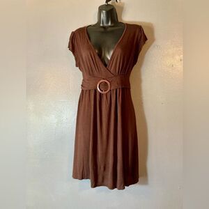 Charlotte Russe brown tie back dress